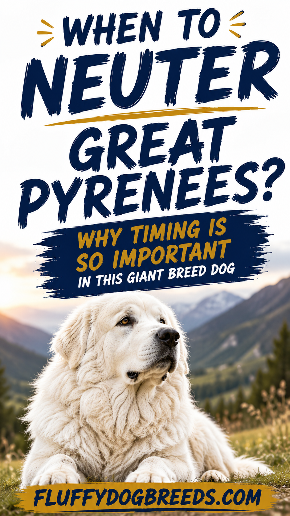 When to Neuter or Spay Great Pyrenees